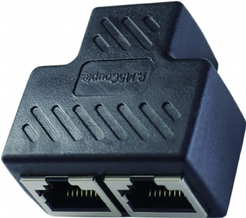Adaptador divisor Ethernet RJ45 1 a 2 LAN