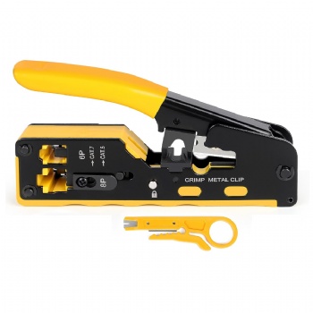 Ethernet crimping tool equipped with RJ45 crimping tool